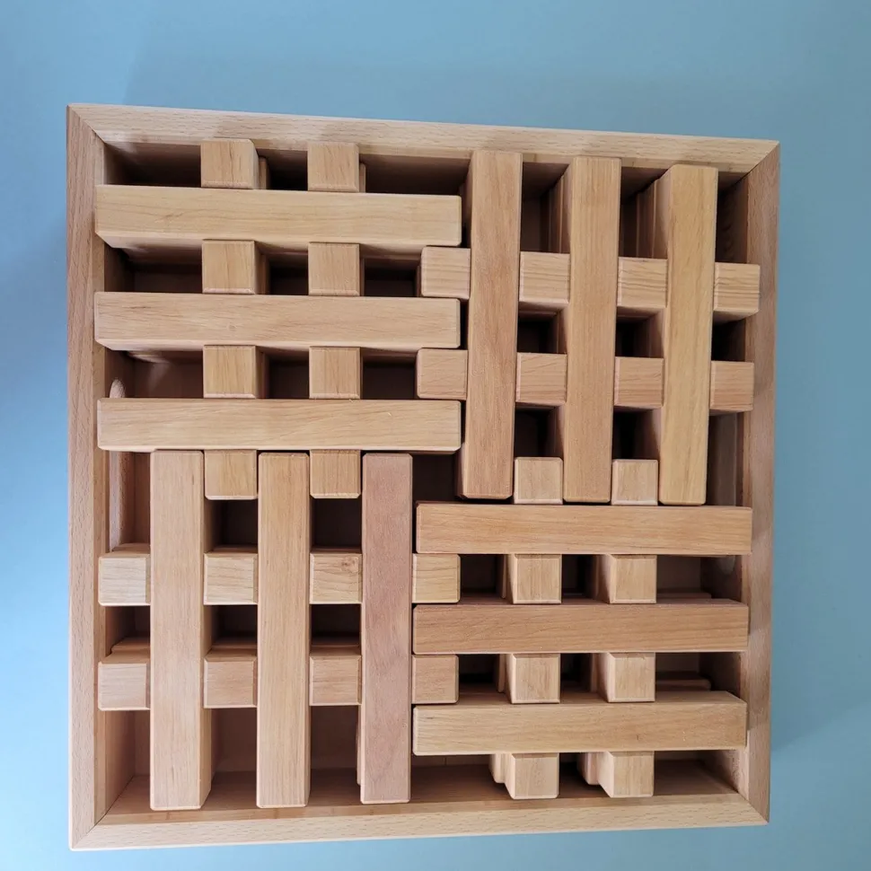 Bauspiel Grid Natural 12 Blocks