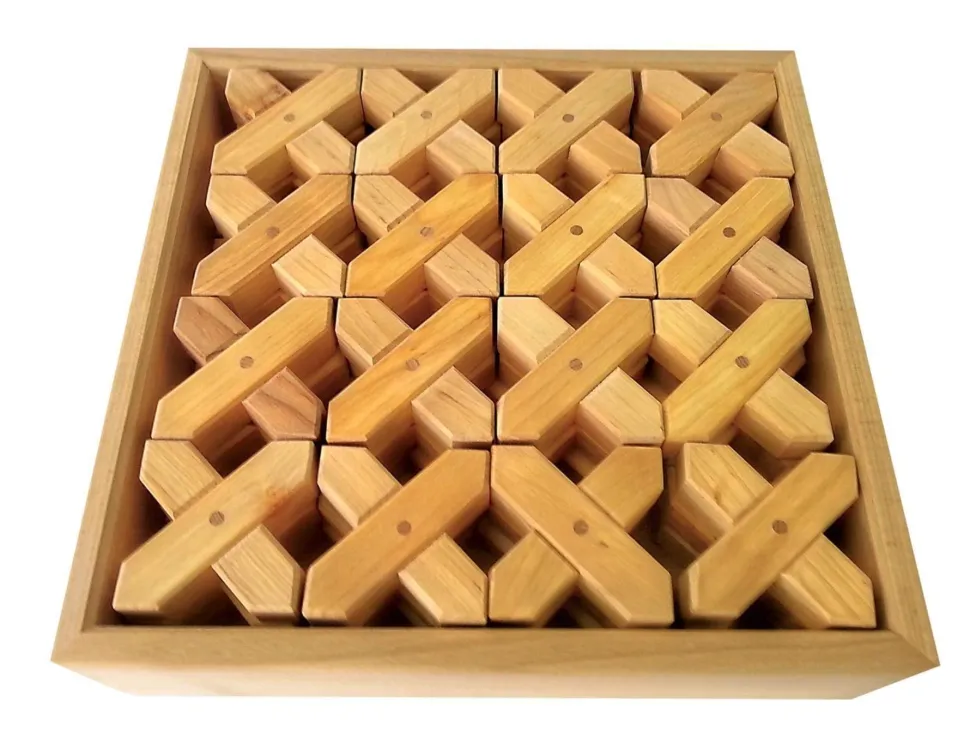 Bauspiel X-Shapes Natural 48 Pieces