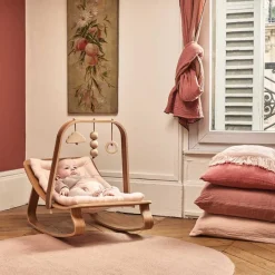 Charlie Crane Levo Baby Rocker in Beech With Nude Cushion