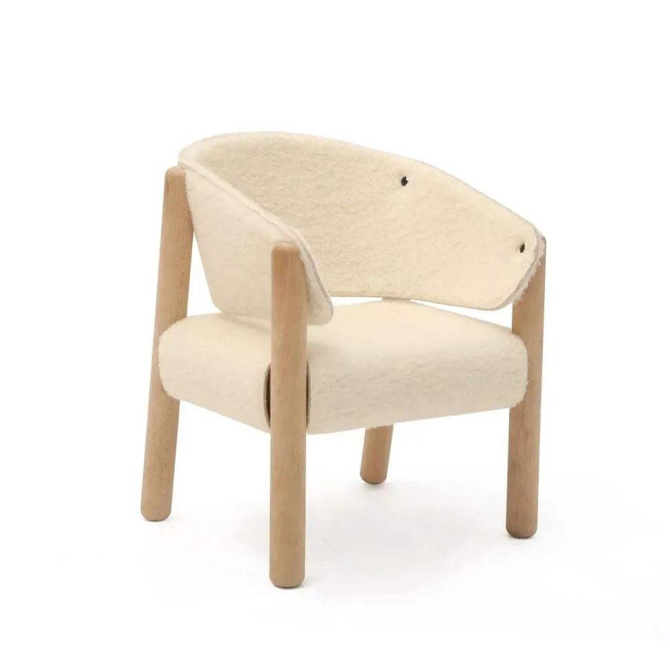 Charlie Crane Saba Children's Chair - White Fur