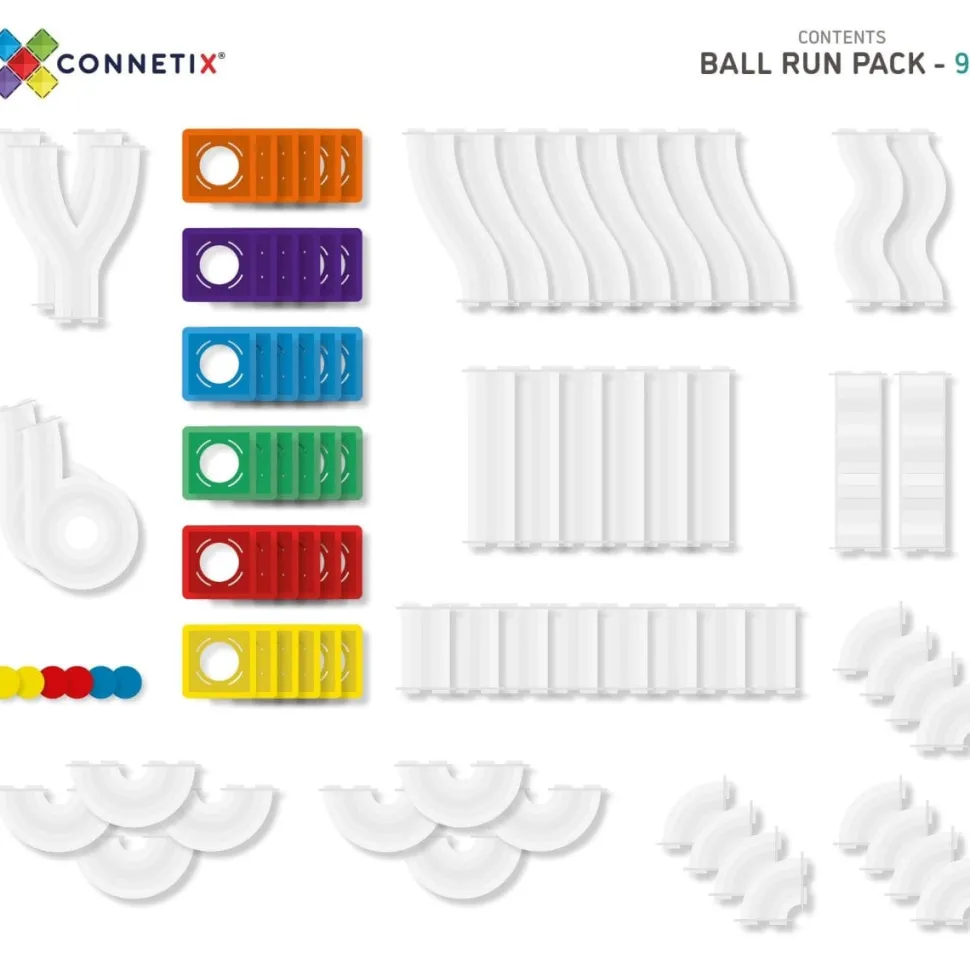 Connetix Tiles 92 Piece Ball Run Pack