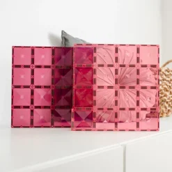 Connetix Tiles 2 Piece Base Plate Pack Pink & Berry