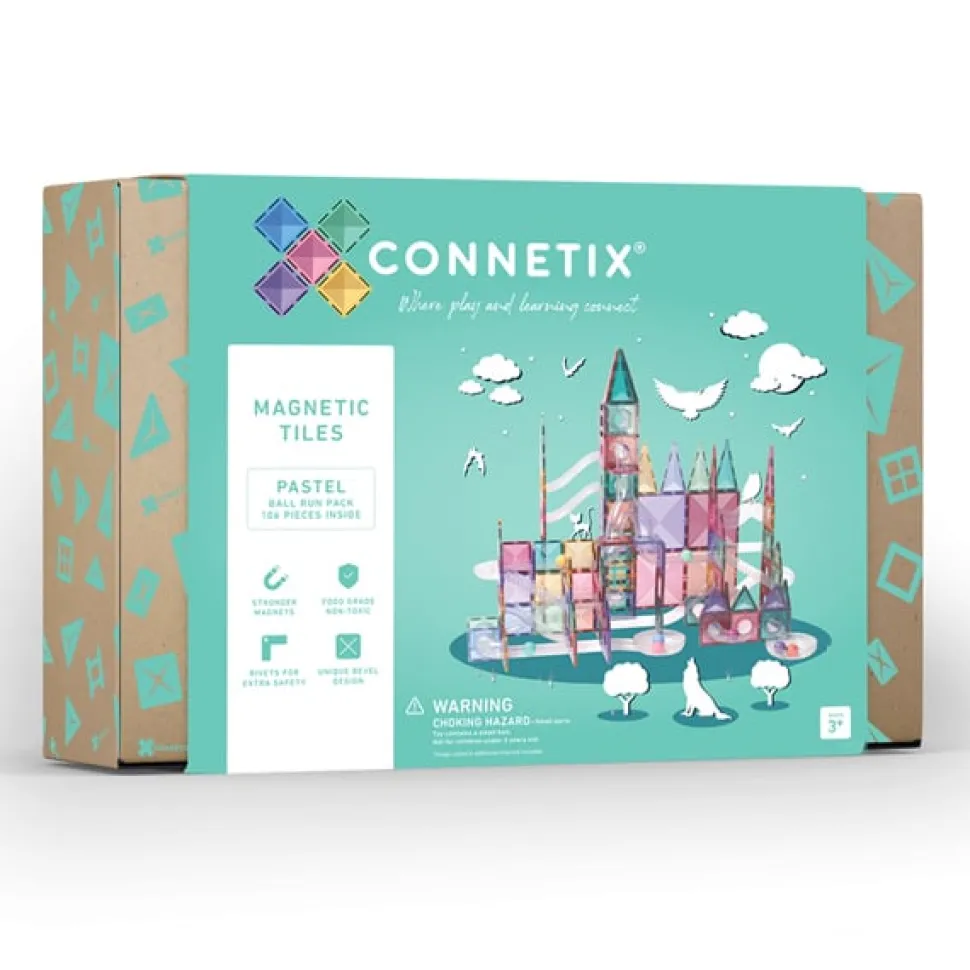 Connetix Tiles 106 Piece Pastel Ball Run Pack