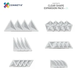Connetix Tiles Clear Shape Expansion Pack 24 Piece