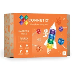 Connetix Tiles Rainbow Square Pack 42 Piece - NEW