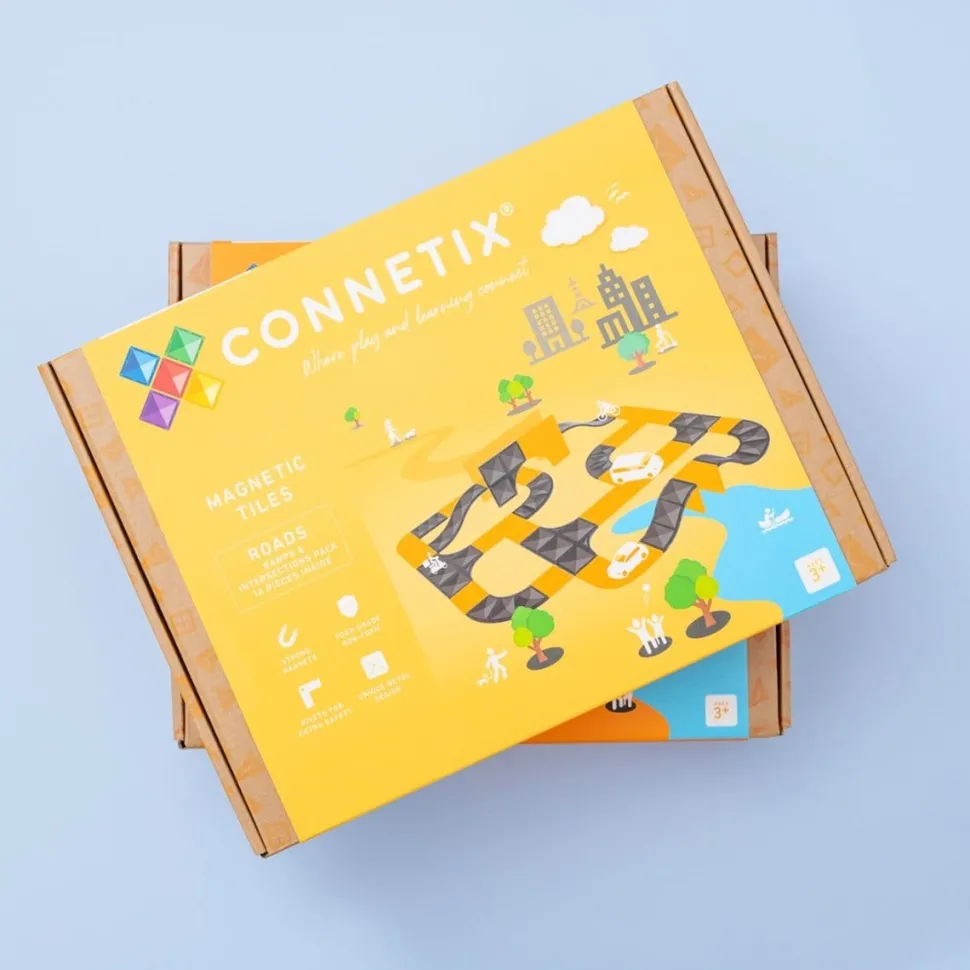 Connetix Tiles Roads Ramps and Intersections Pack 16 Piece