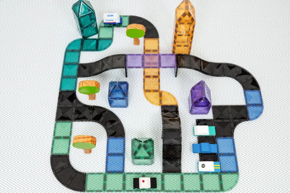 Connetix Tiles Roads Ramps and Intersections Pack 16 Piece