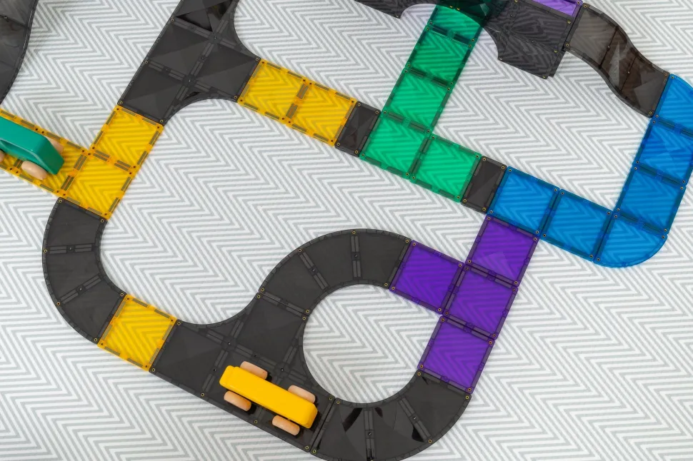Connetix Tiles Roads Ramps and Intersections Pack 16 Piece