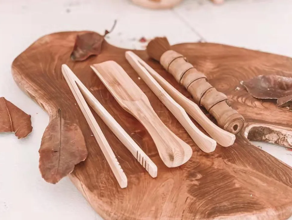 Explore Nook Natural Bamboo Fine Motor Tools Set