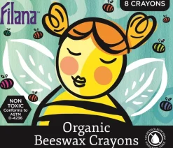 Filana Organic Beeswax Crayons, 8 Rainbow Blocks