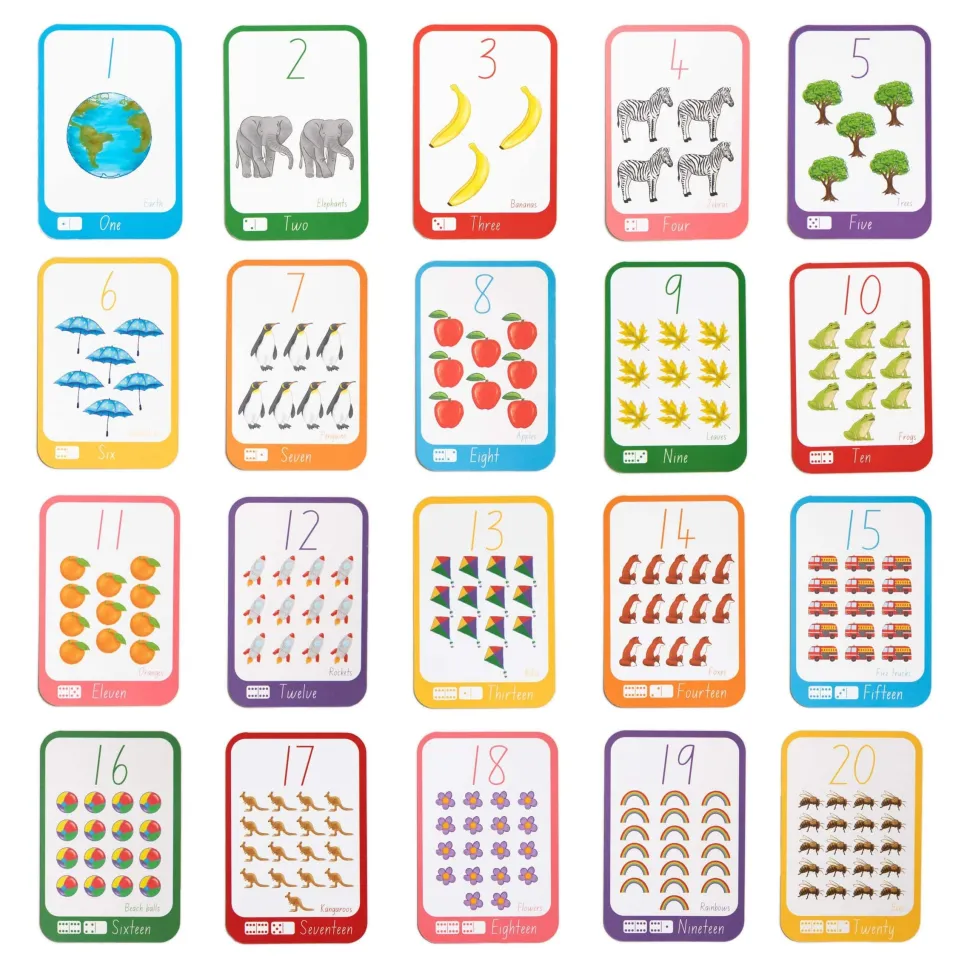 Freckled Frog Numbers Flashcards