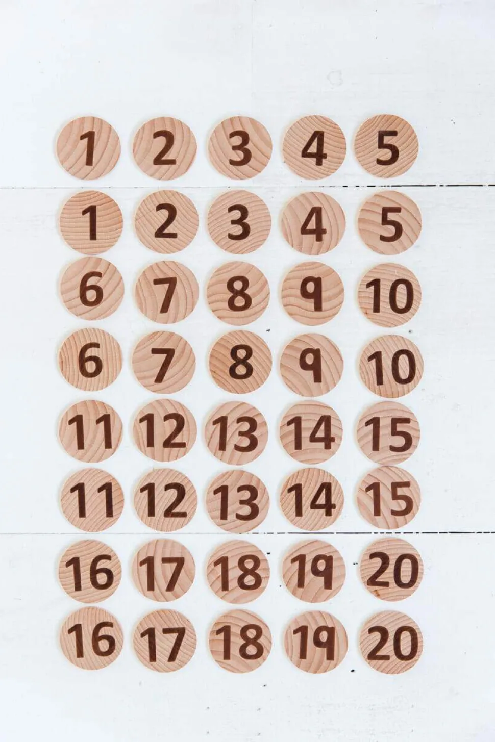 Freckled Frog Tactile Wooden Numbers set