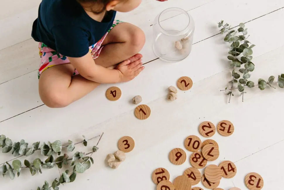 Freckled Frog Tactile Wooden Numbers set