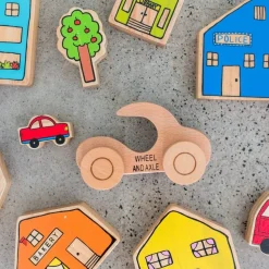 Freckled Frog Wooden Car with handle