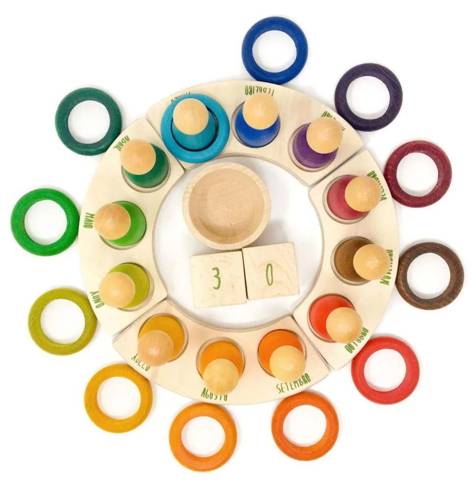 Grapat 12 Coloured Rings for Perpetual Calendar