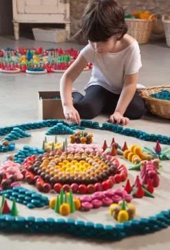 Grapat Mandala Brown Mushroom 36 Pieces