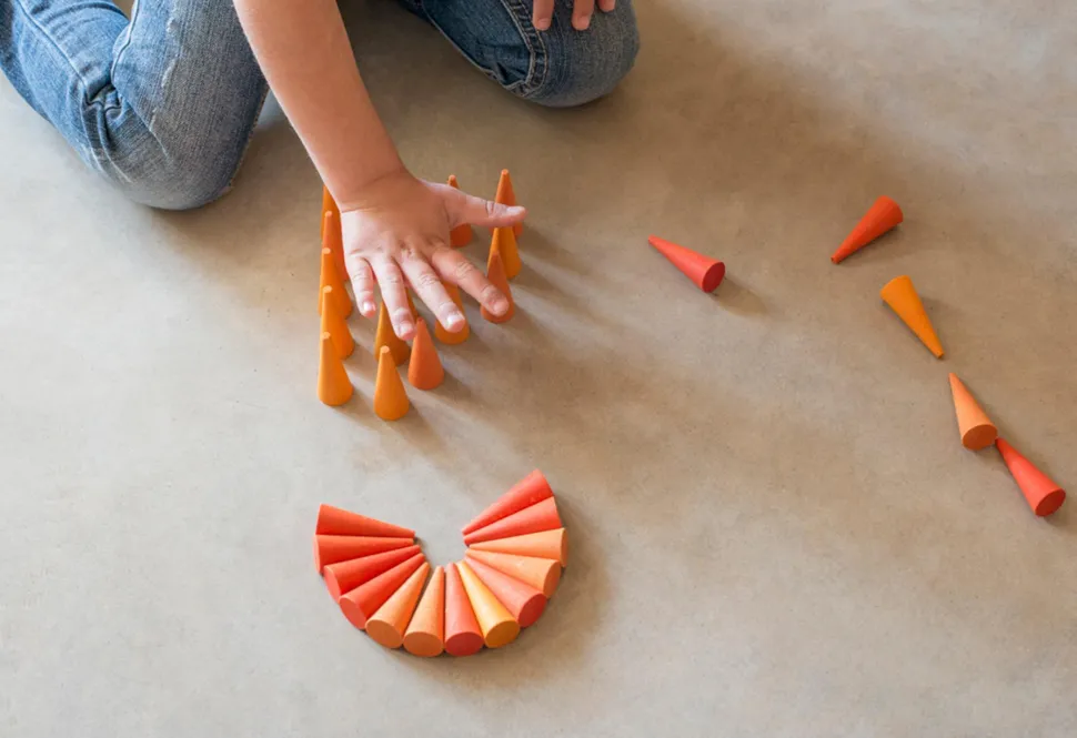 Grapat Mandala Orange Cones 36 Pieces