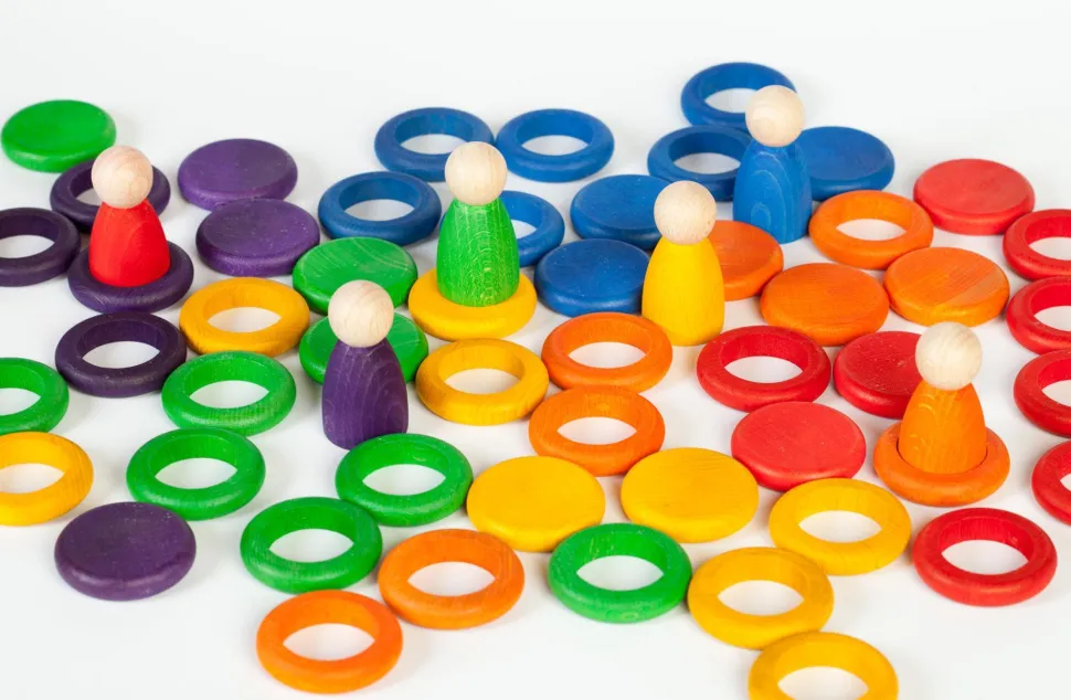 Grapat Nins Rings & Coins Rainbow Rainbow Colours