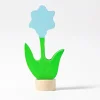 Grimm's Blue Flower Candle Holder Decoration