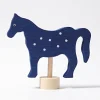Grimm's Blue Horse Candle Holder Decoration