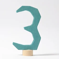 Grimm's Number 3 Candle Holder Decoration Anthroposophical