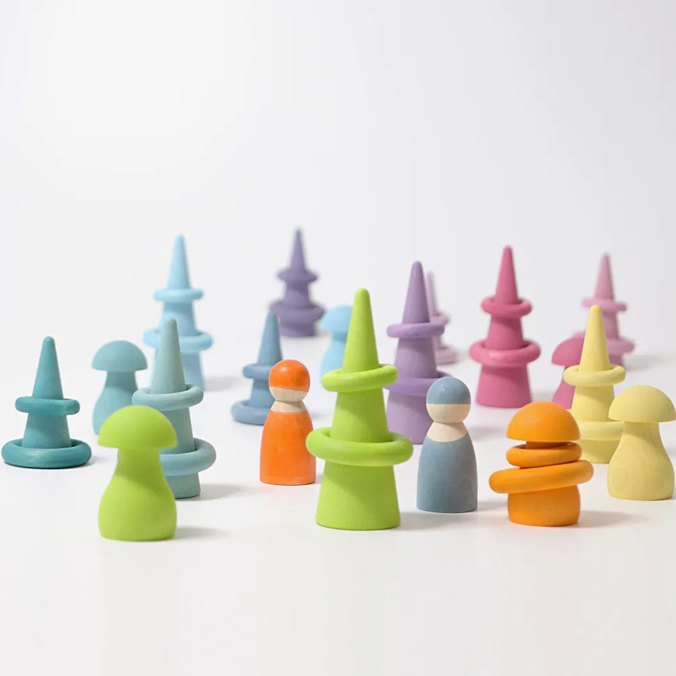 Grimm’s Pastel Rainbow Forest 12 Pieces