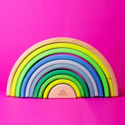 Grimm's Rainbow Neon Green 10 Piece