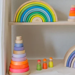 Grimm's Rainbow Neon Green 10 Piece + Conical Tower Neon Green
