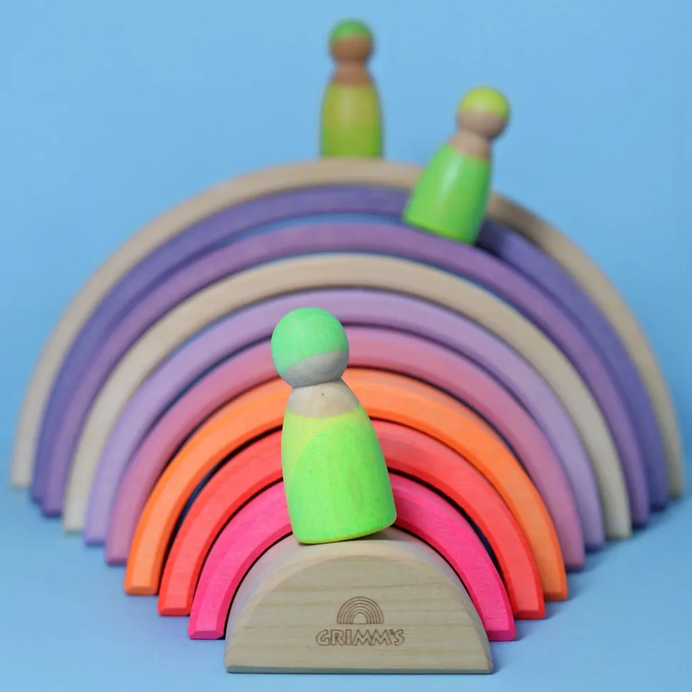 Grimm's Rainbow Neon Pink 10 Piece + Neon Friends Pink