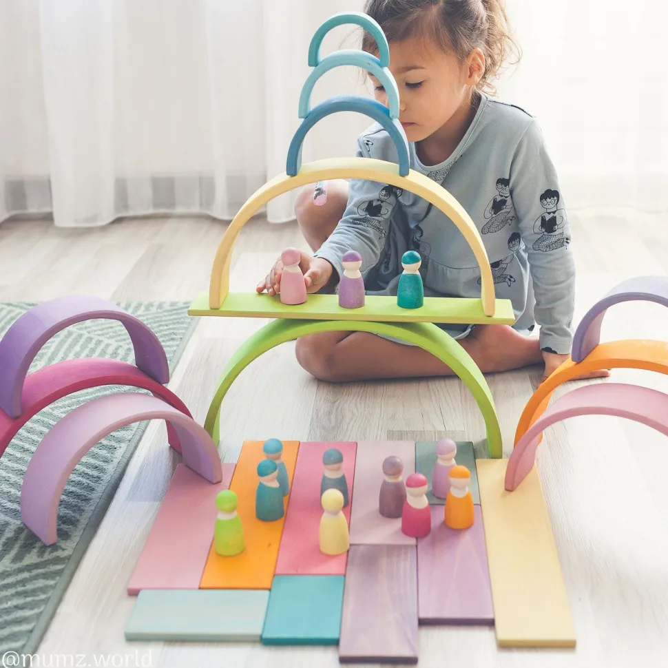 Grimm's Rainbow Pastel Large 12 pieces