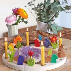 Grimm's Red Tulip Candle Holder Decoration