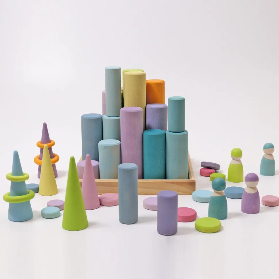 Grimm’s Rollers Large Building Set Pastel