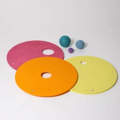 Grimm’s Rolling Discs Set for Stapelstein - Warm Pastel