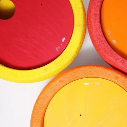 Grimm's Rolling Discs Set for Stapelstein - Warm Rainbow