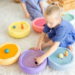 Grimm's Rolling Discs Set for Stapelstein - Cool Pastel