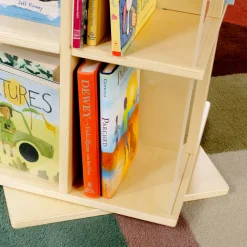 Guidecraft EdQ Rotating Book Display 3 Tier - Natural
