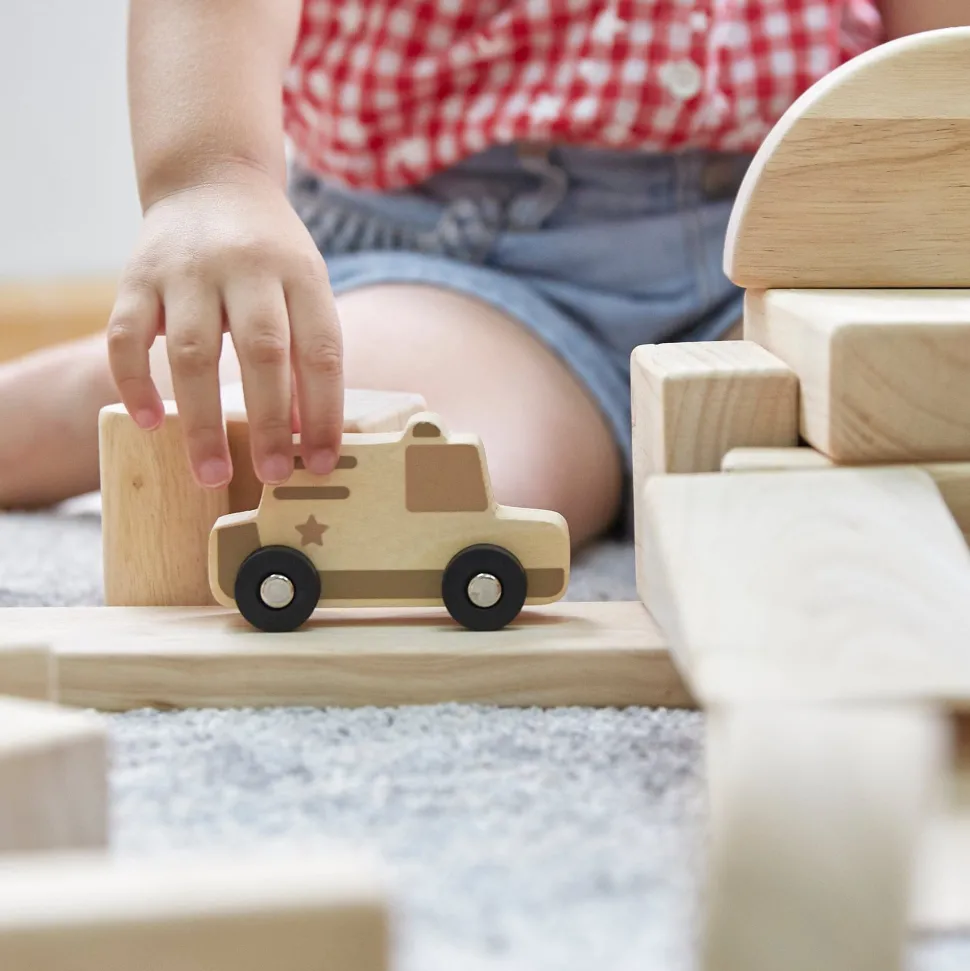 Guidecraft Mini Wooden Trucks - Set of 10
