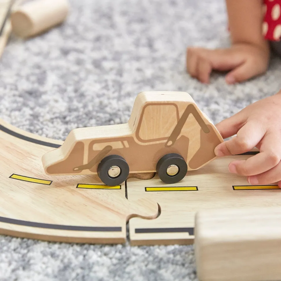 Guidecraft Mini Wooden Trucks - Set of 10