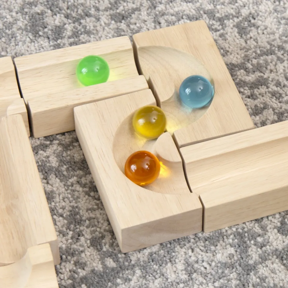 Guidecraft Unit Block Marble Run – 40 pc. set