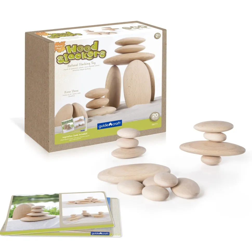 Guidecraft Wood Stackers River Stones