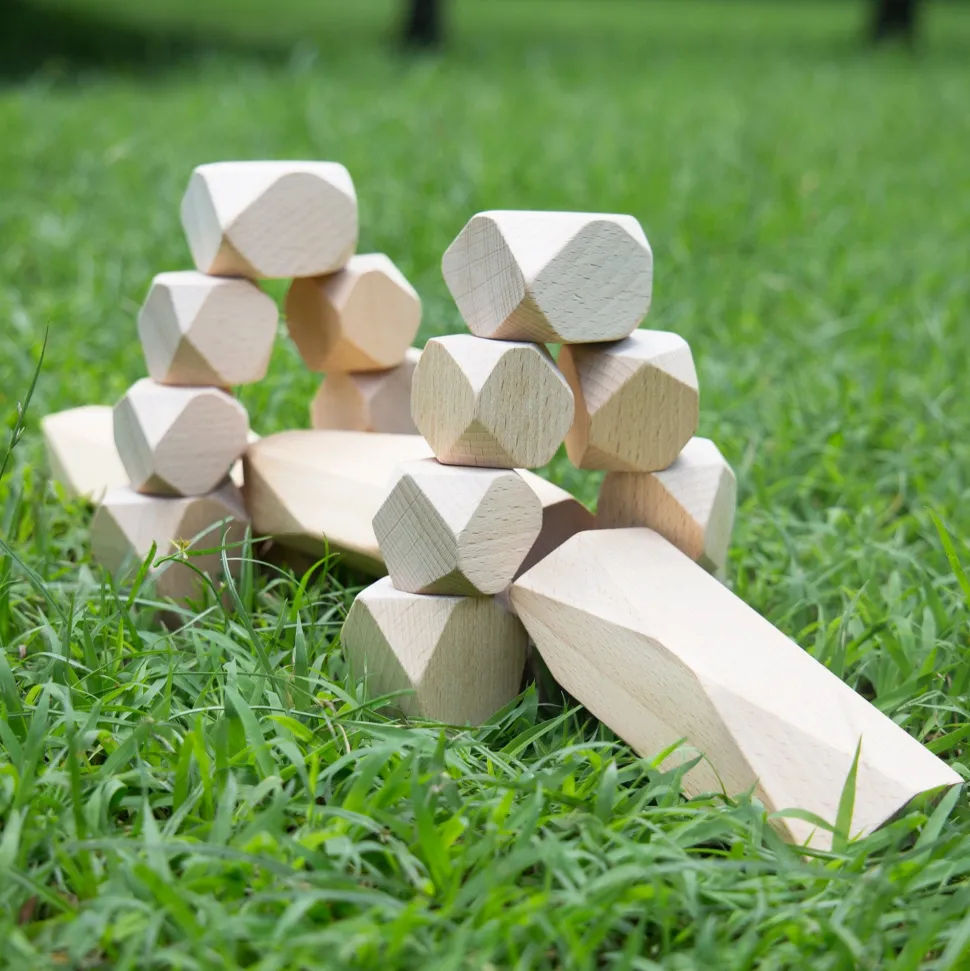 Guidecraft Wood Stackers Standing Stones