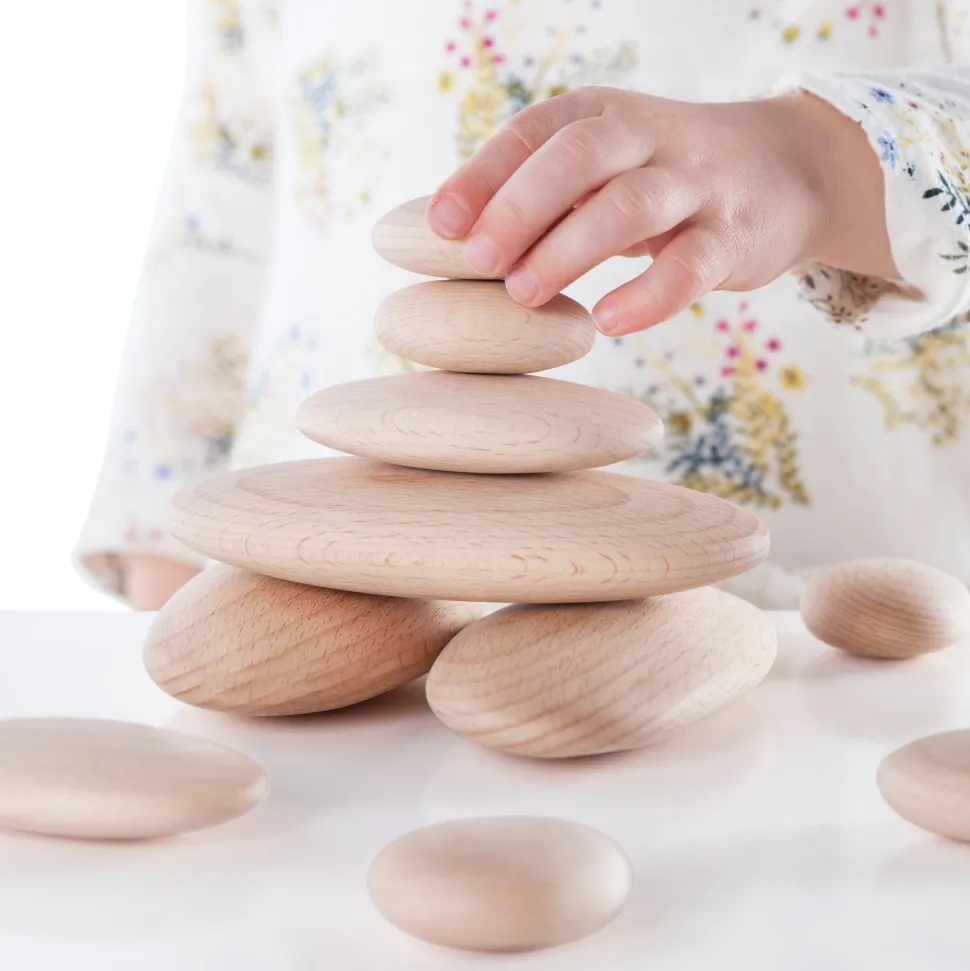 Guidecraft Wood Stackers River Stones