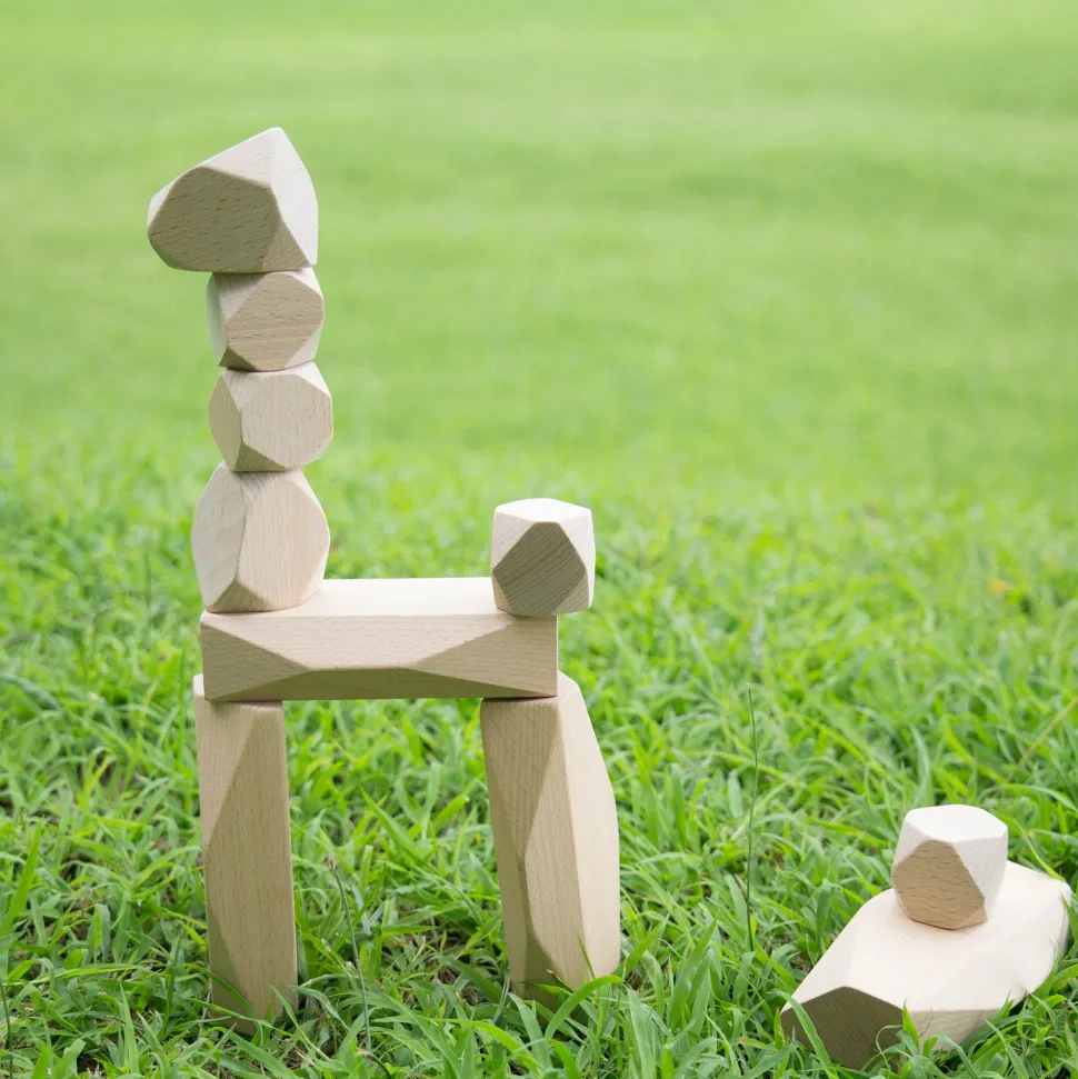 Guidecraft Wood Stackers Standing Stones