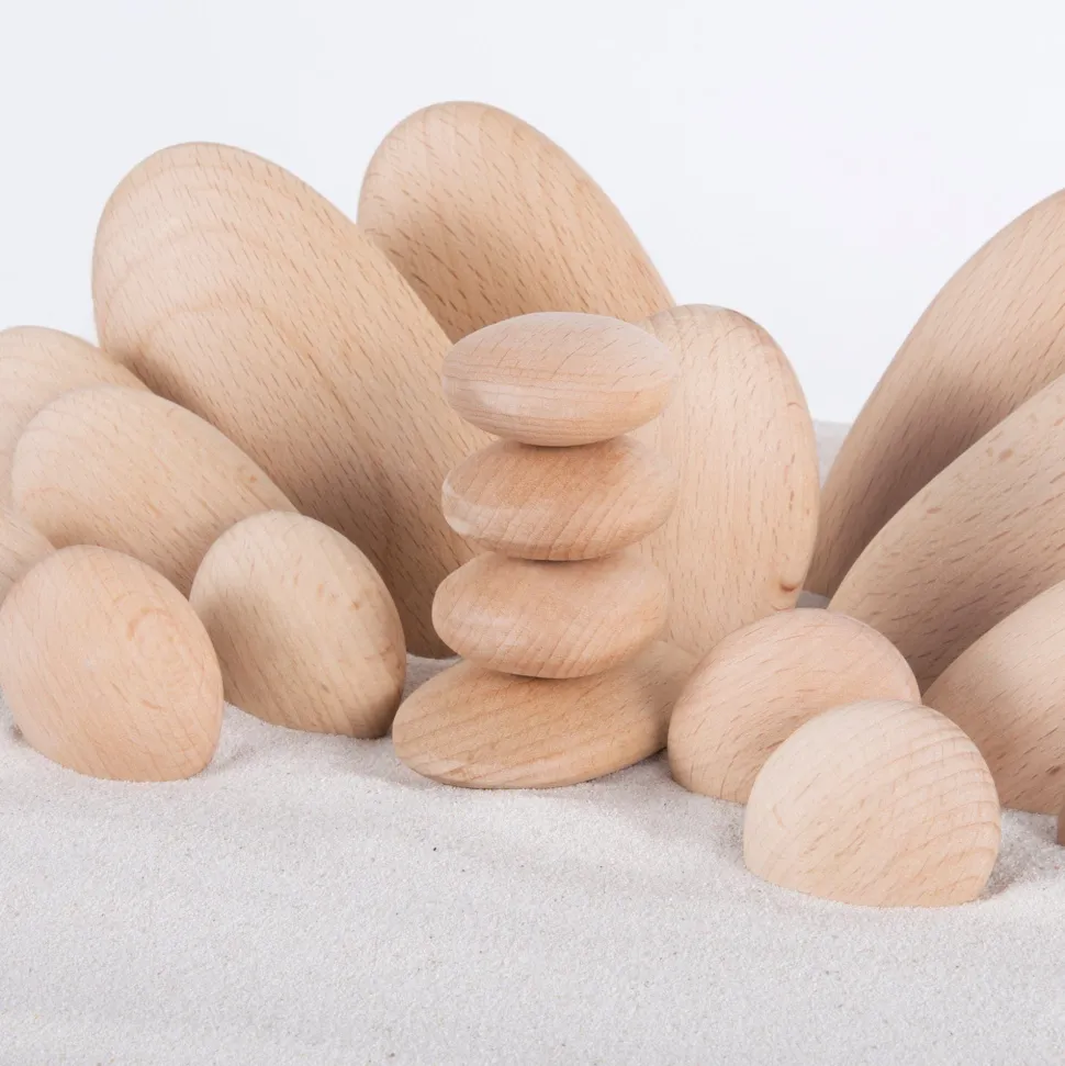 Guidecraft Wood Stackers River Stones
