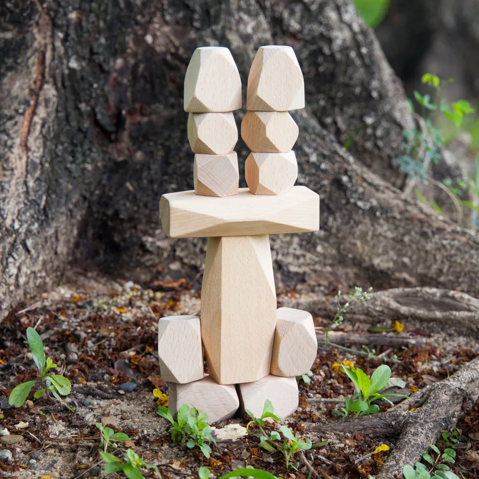 Guidecraft Wood Stackers Standing Stones