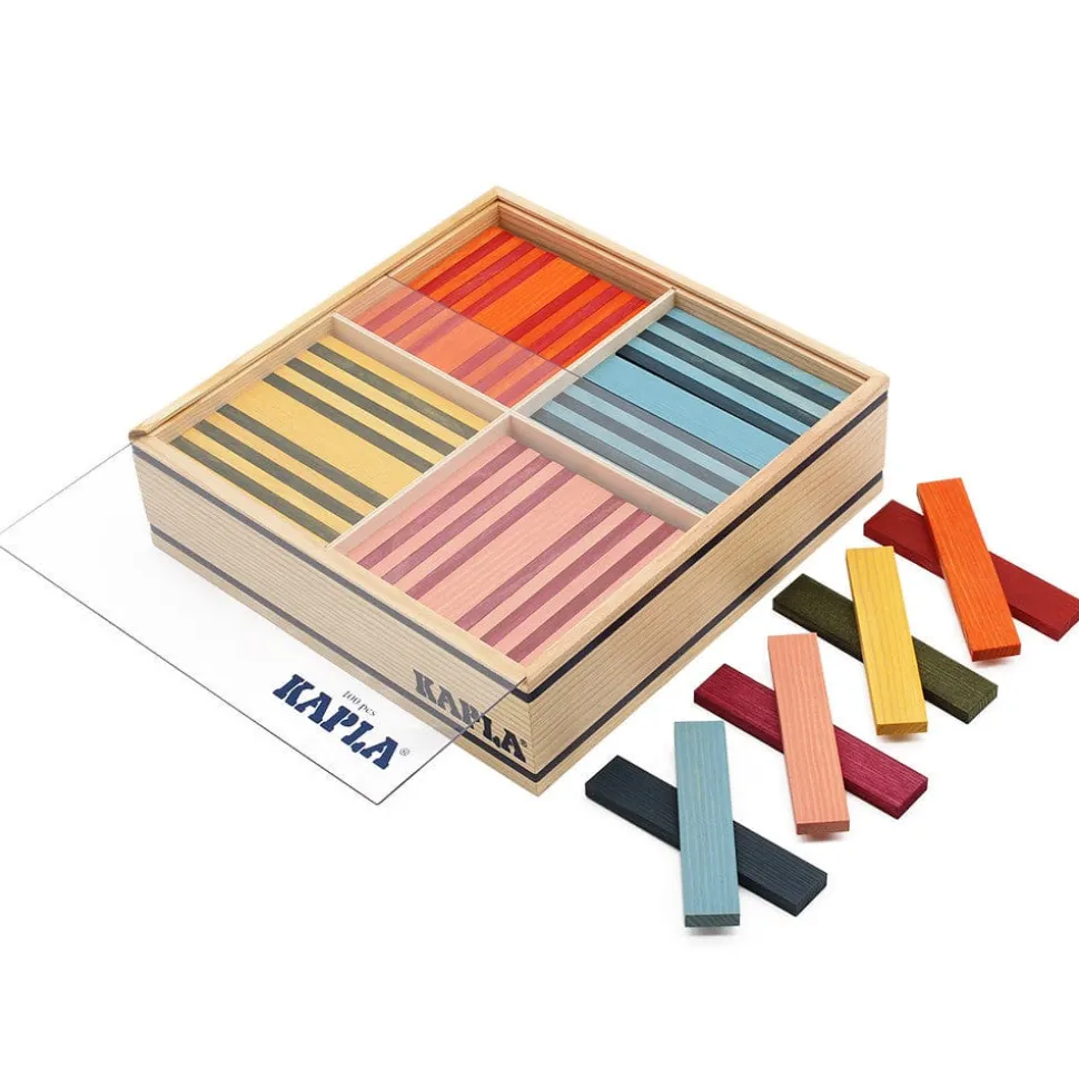 KAPLA Blocks Building Planks - 100 Octocolour Set