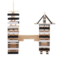KAPLA Blocks Building Planks - 100 Black & White Set