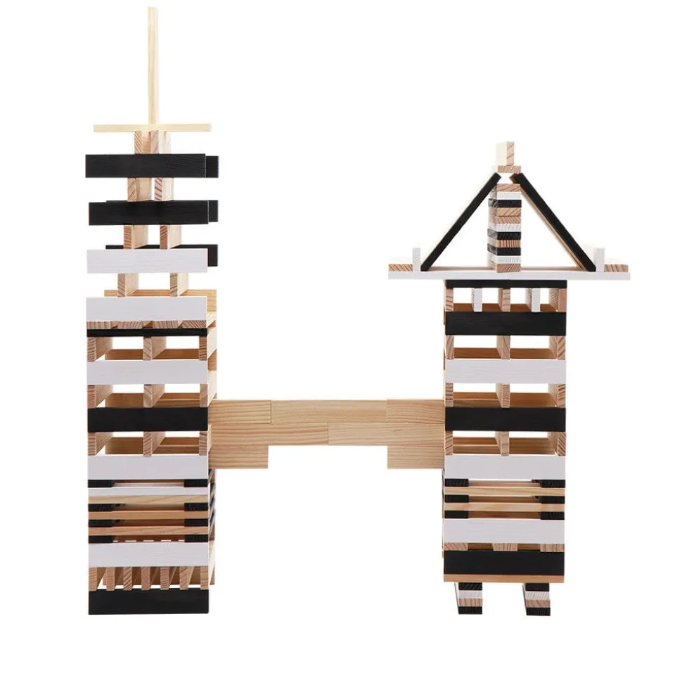 KAPLA Blocks Building Planks - 100 Black & White Set