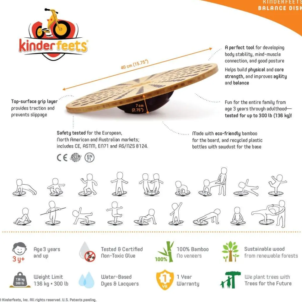 Kinderfeets Bamboo Balance Disk