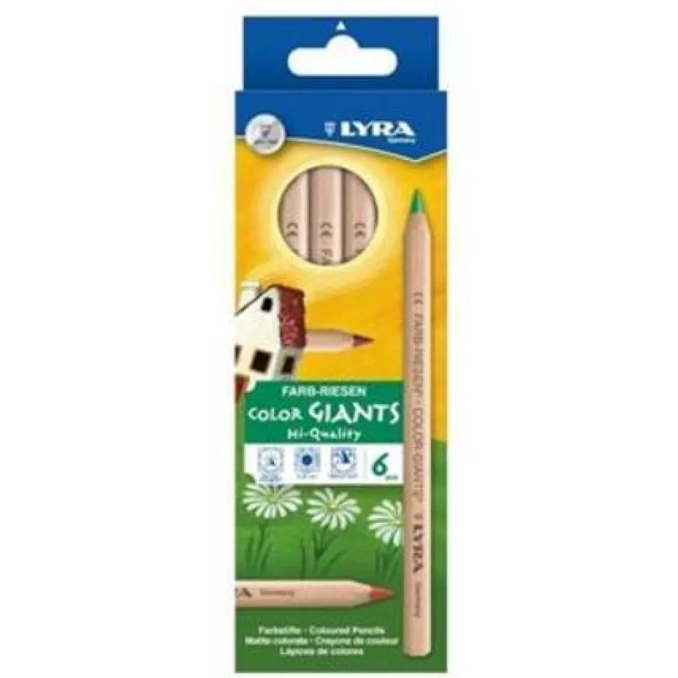 Lyra Colour Giants Unlacquered 6 Assorted Colours